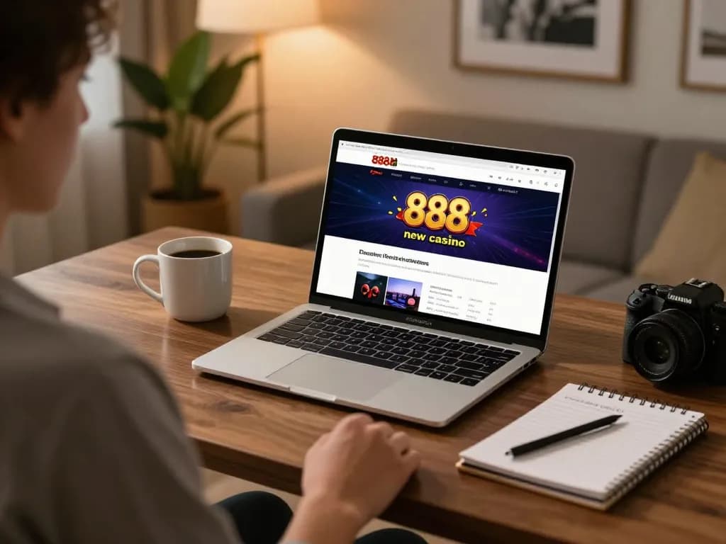 Engage in thrilling gameplay at 888newcasino with a stylish online gaming setup.