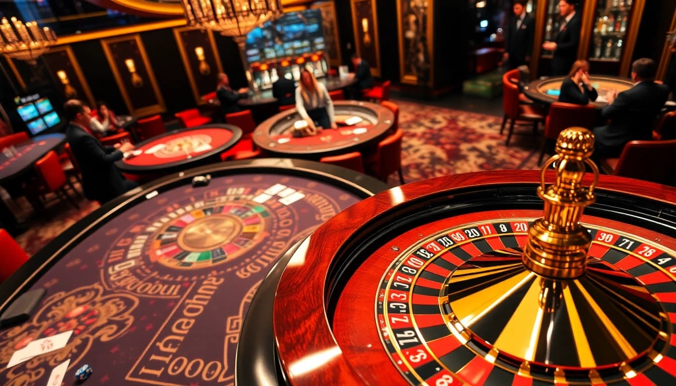 Experience the thrill of gaming at https://tx88.green/ with luxury casino tables and expert players engaged in action.
