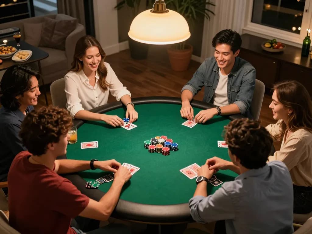 Pemain COMBO99 menikmati permainan poker yang ramah sambil merencanakan strategi dan memasang taruhan.