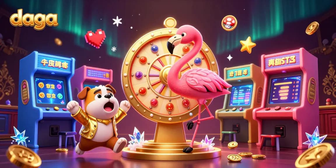 Dive into thrilling gaming moments at daga, featuring an animated scene with vibrant casino gameplay energy.