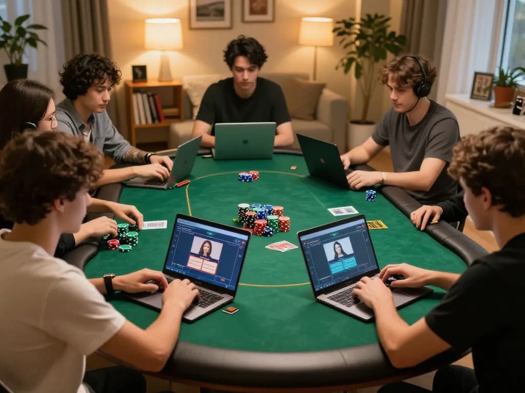 Players enjoying poker games on sunwin platform, showcasing an exciting online gaming atmosphere.