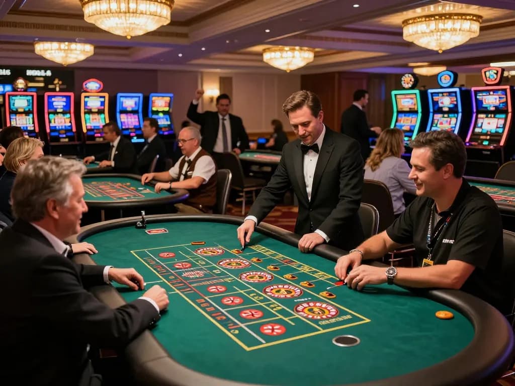 F168 players engaging in roulette excitement at a luxury casino packed with vibrant energy.