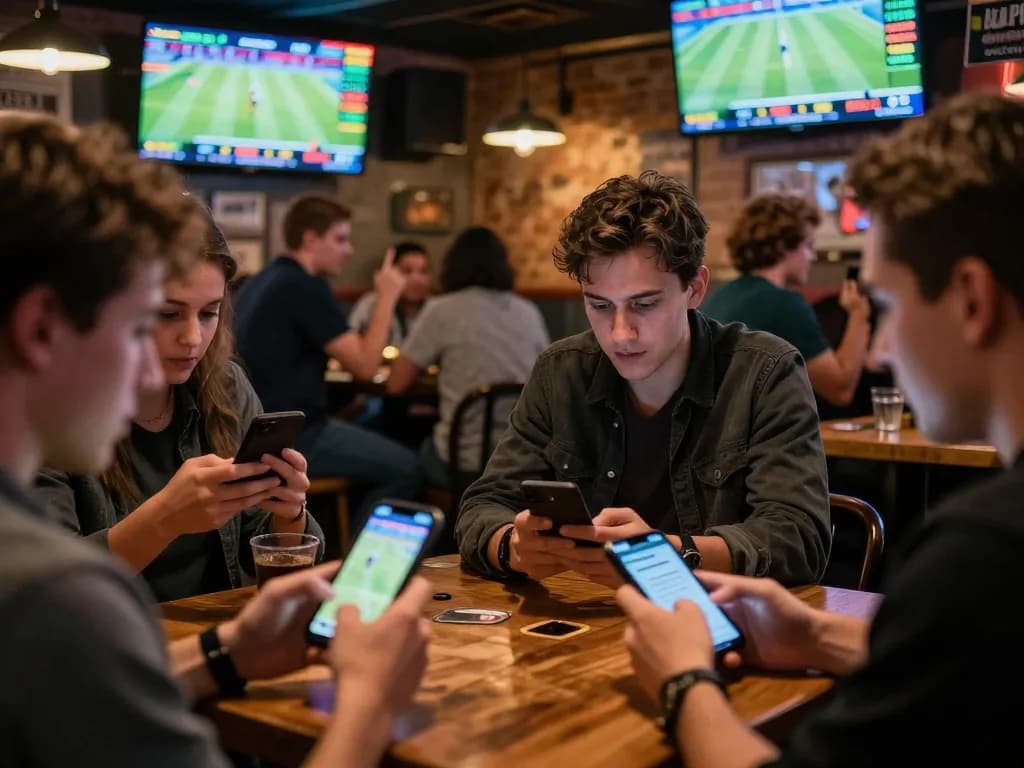 Engaging mobile sports betting experience at BK33 with users excitedly placing bets.