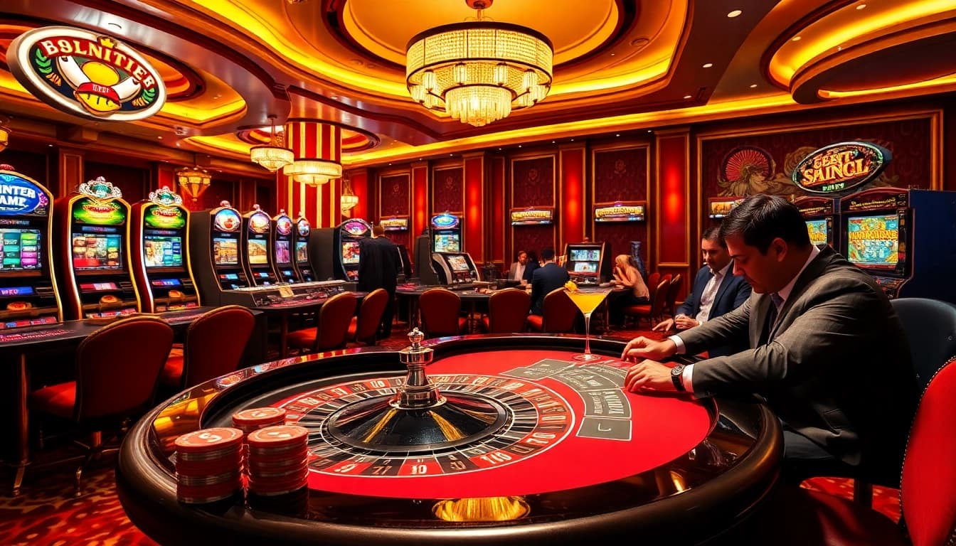 Experience the thrill of asupanjitu with vibrant casino tables, engaging players, and colorful chips.