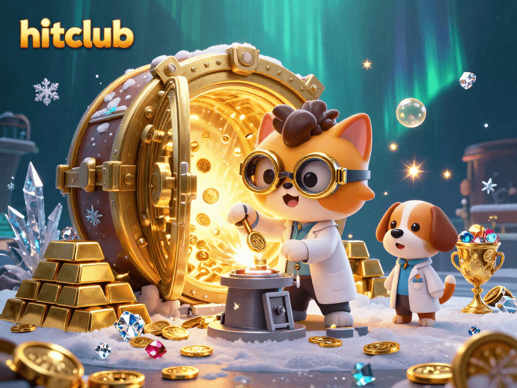 Join the action at hitclub with a lively 3D casino scene filled with treasures and excitement!