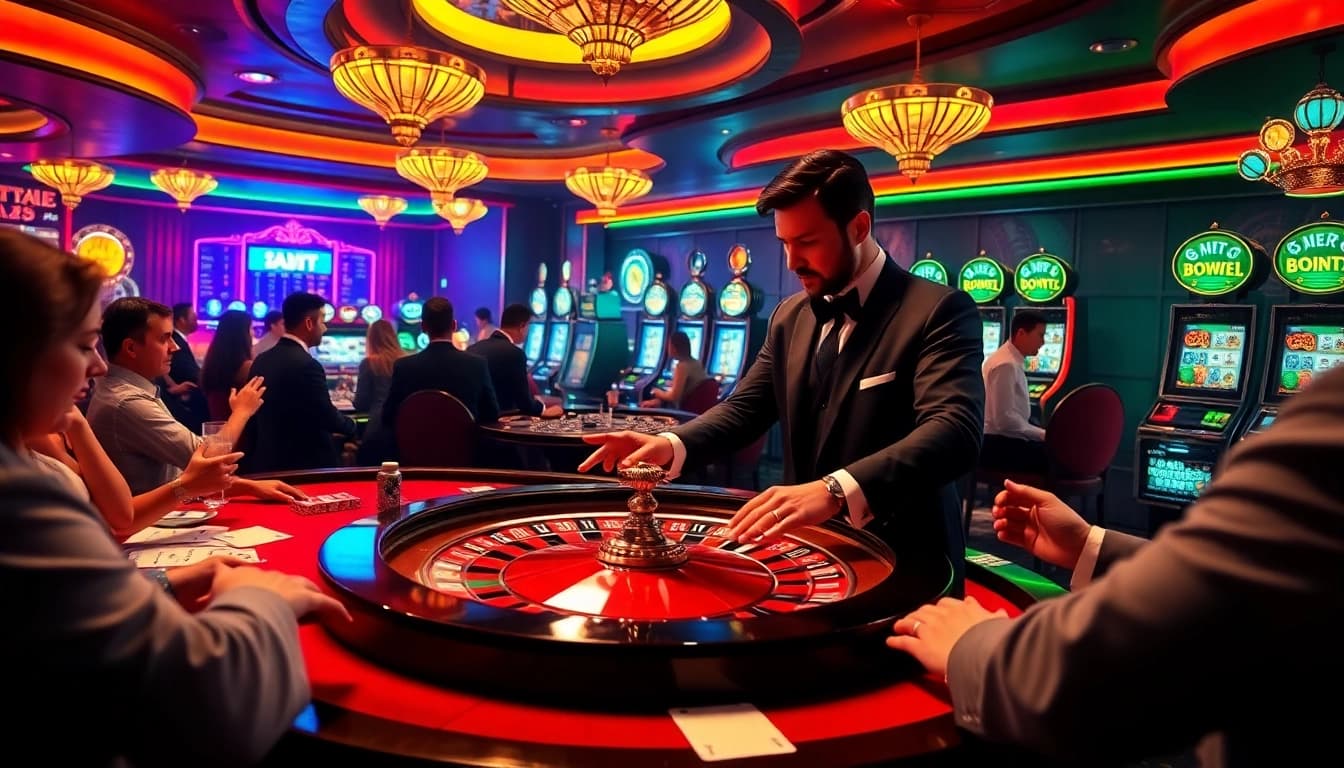 Experience the thrill of a casino setting featuring a roulette table and hidden wiki elements.