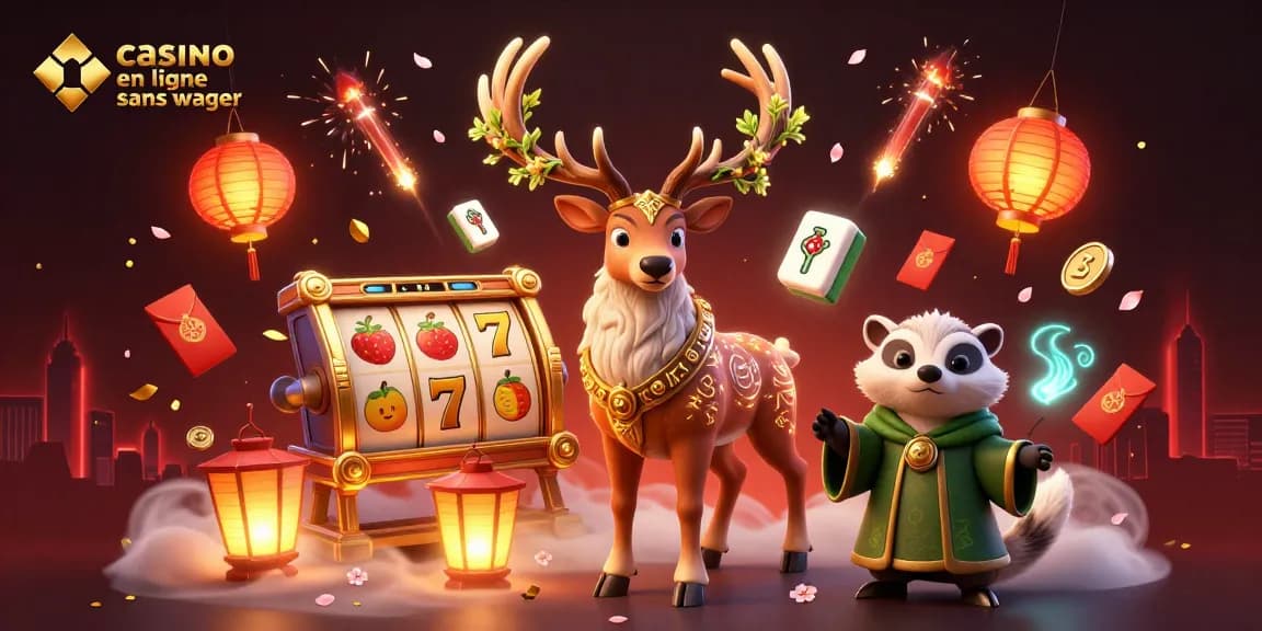 Découvrez l'excitation du casino en ligne sans wager avec notre illustration 3D dynamique mettant en avant des éléments de jeu dynamiques.