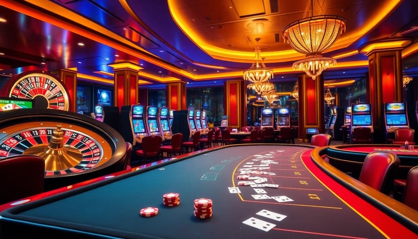Experience excitement at https://hello88k.it.com/ with luxurious casino tables and vibrant slot machines.