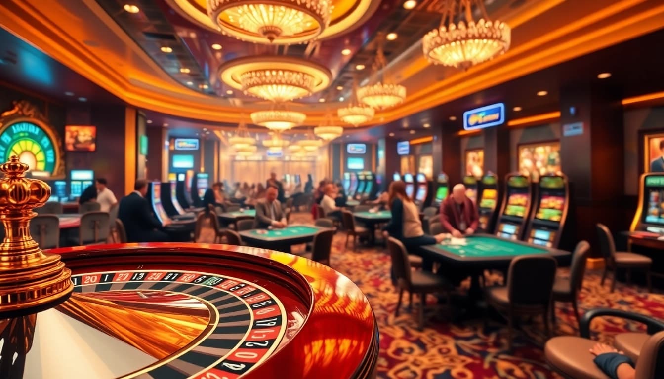 Experience thrilling gameplay at BL555 casino with vibrant tables and slot machines.