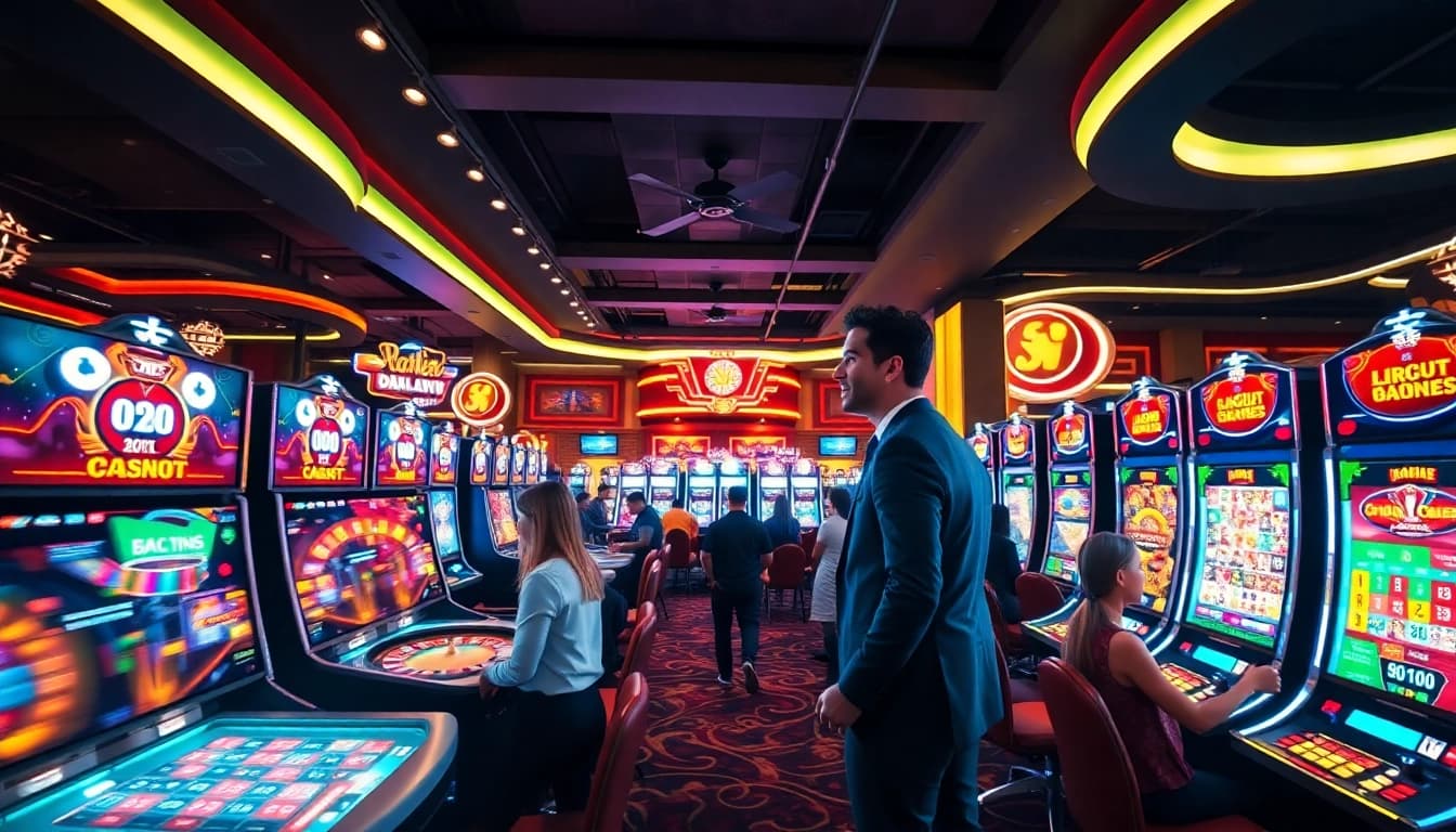 LV88 online casino scene with excited players enjoying games and vibrant atmosphere.
