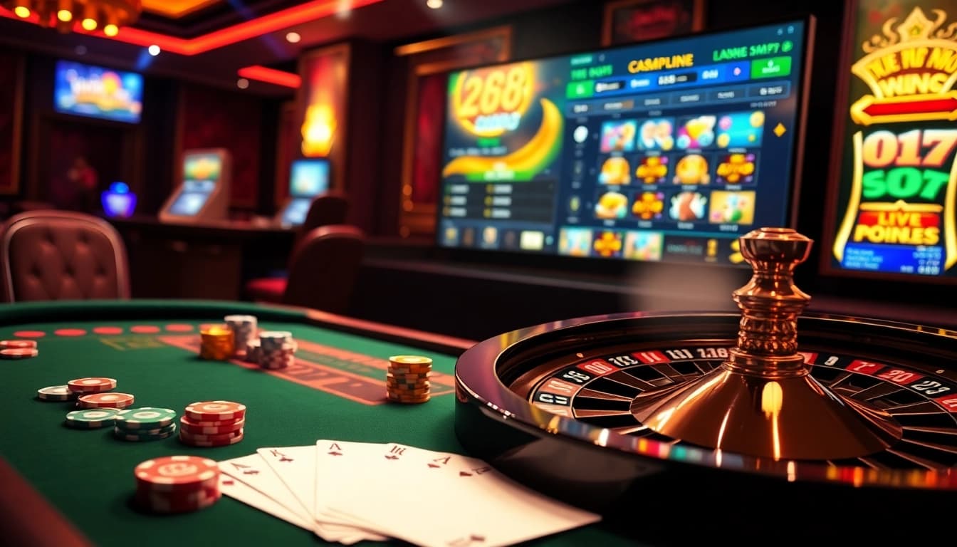 Win big at https://xx88.gb.net/ while enjoying a vibrant online casino atmosphere with poker chips and roulette.