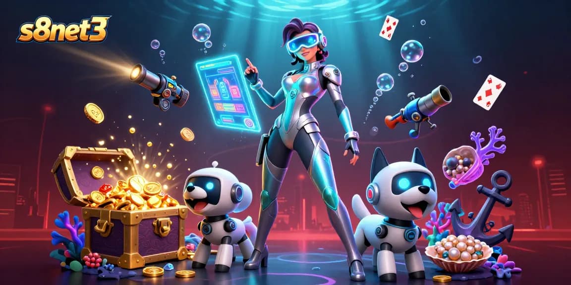 Experience thrilling action at s8net3 with a stunning virtual gaming scene and captivating casino elements.