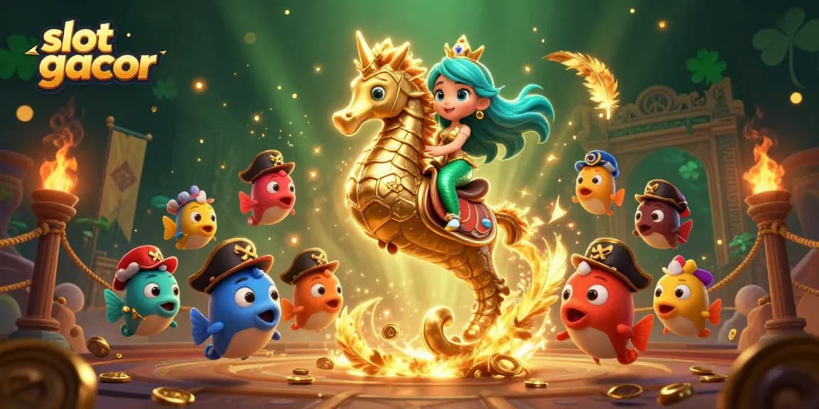 Experience thrilling slot gacor action with a vibrant 3D illustration showcasing our magical casino scene.