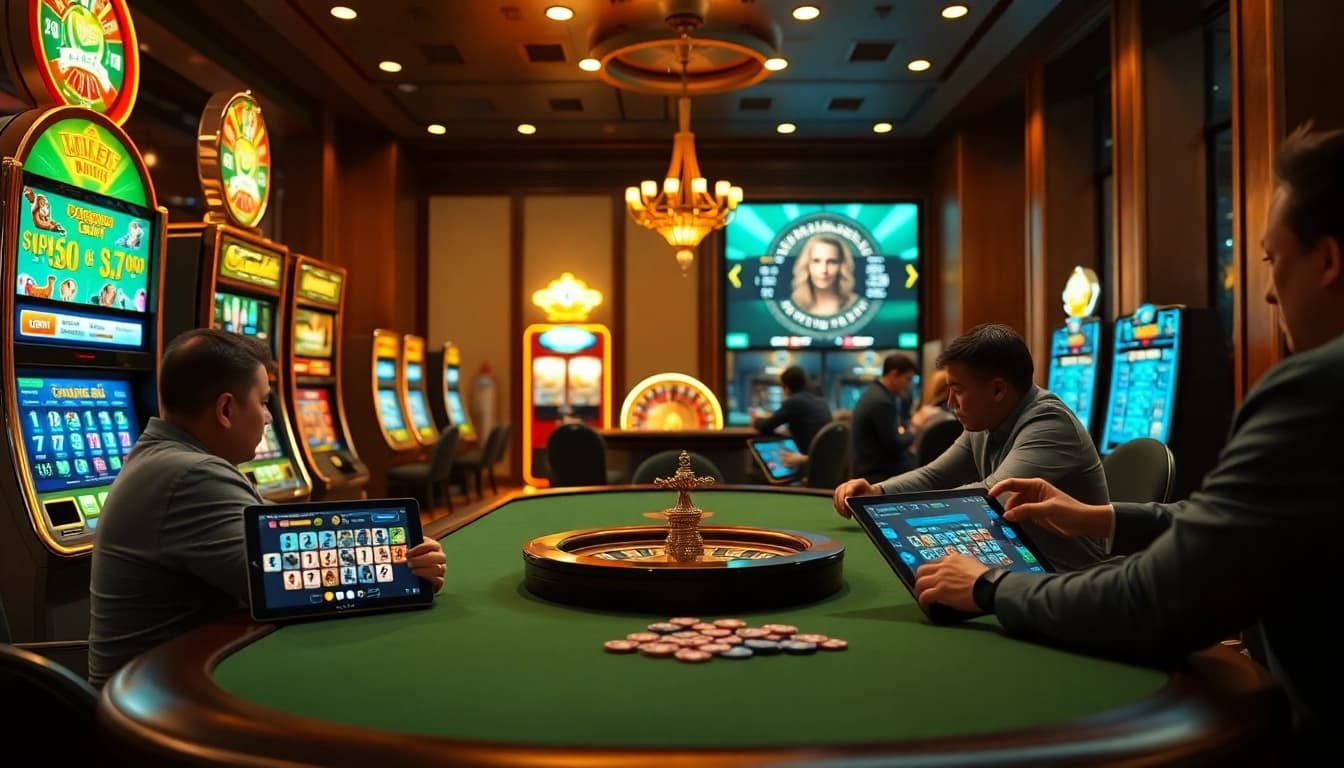 Engage in thrilling gameplay at https://ww88lap.com/ featuring luxurious casino visuals with poker chips and vibrant slot machines.