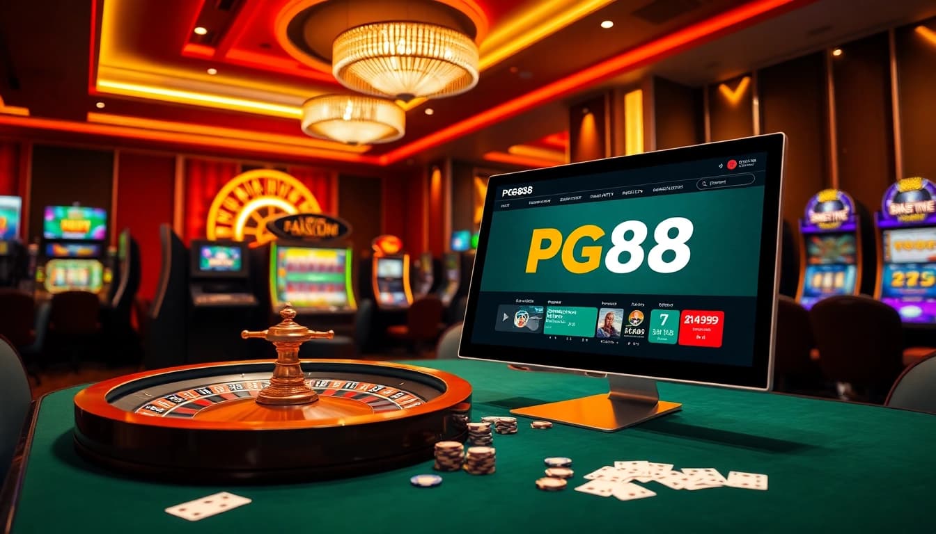 Experience thrilling gameplay with PG88 on an elegant casino interface.