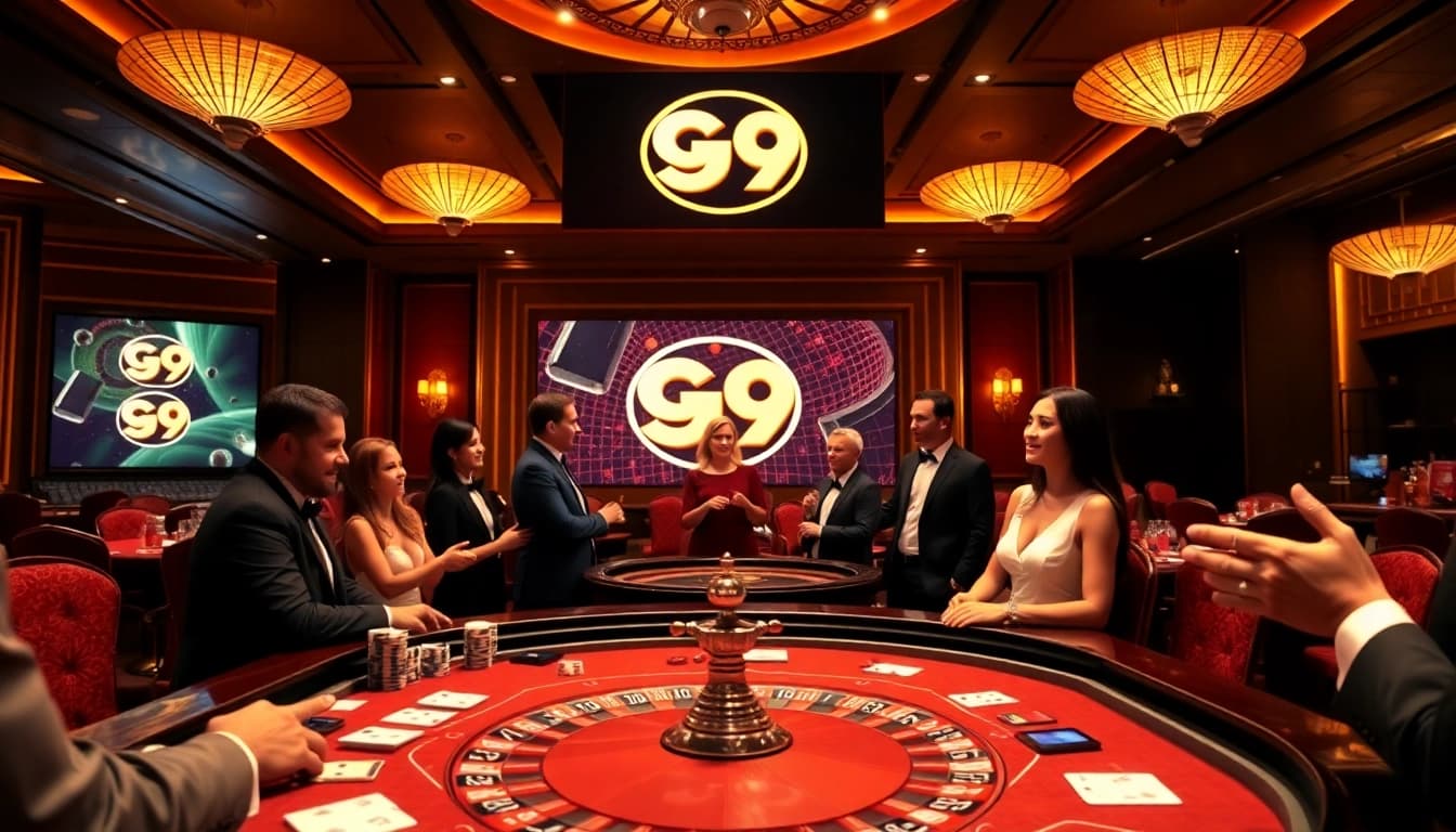 Players enjoying a thrilling casino game at Go 99 featuring a roulette wheel and poker table.