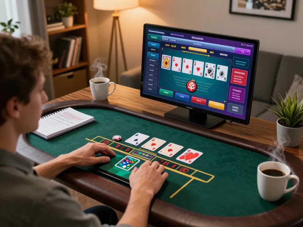 Enjoying live dealer blackjack at home via https://mm88.press/ with tablet and strategy notes