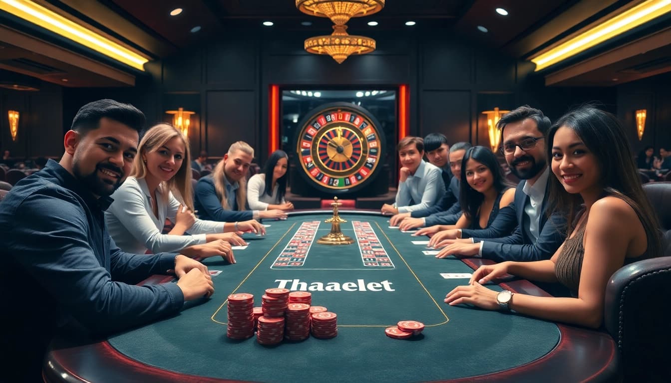 Engaging players at the poker table in a luxurious casino environment at https://thabet1.net/.