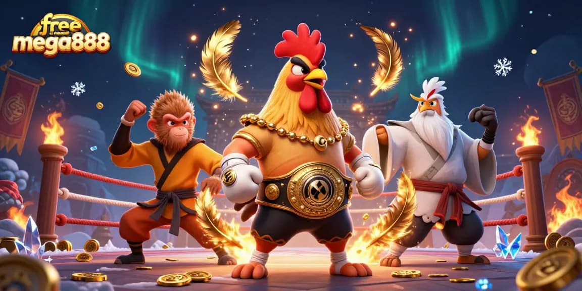 Maximize your winnings with free credit mega888 in this vibrant casino illustration scene.