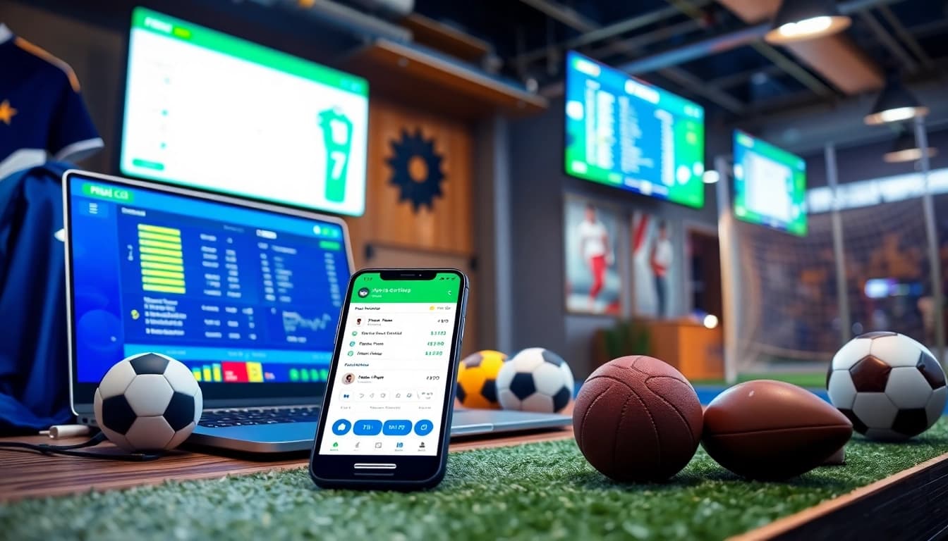 Kèo nhà cái displayed on a modern digital interface in a vibrant sports betting environment.