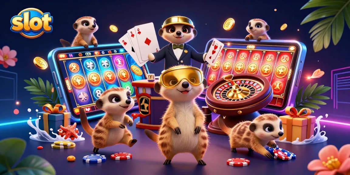 Menangkan slot sambil menikmati suasana kasino dengan meerkat yang seru dan berbagai elemen permainan.