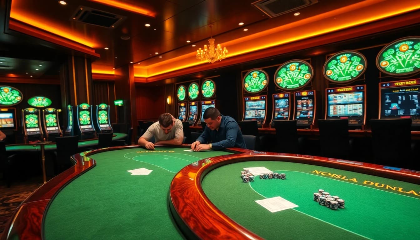 Engaging scene of Judi Bola Piala Dunia betting action at a luxurious casino table.