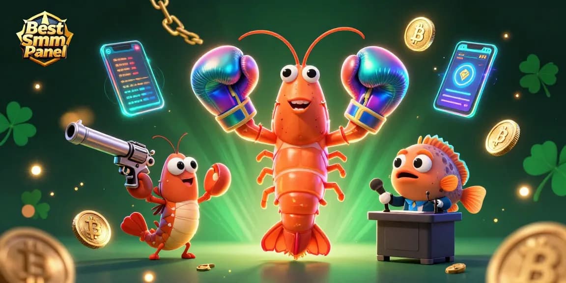 Boost social media with the Best Smm Panel using charismatic casino-themed characters and vibrant gaming elements.