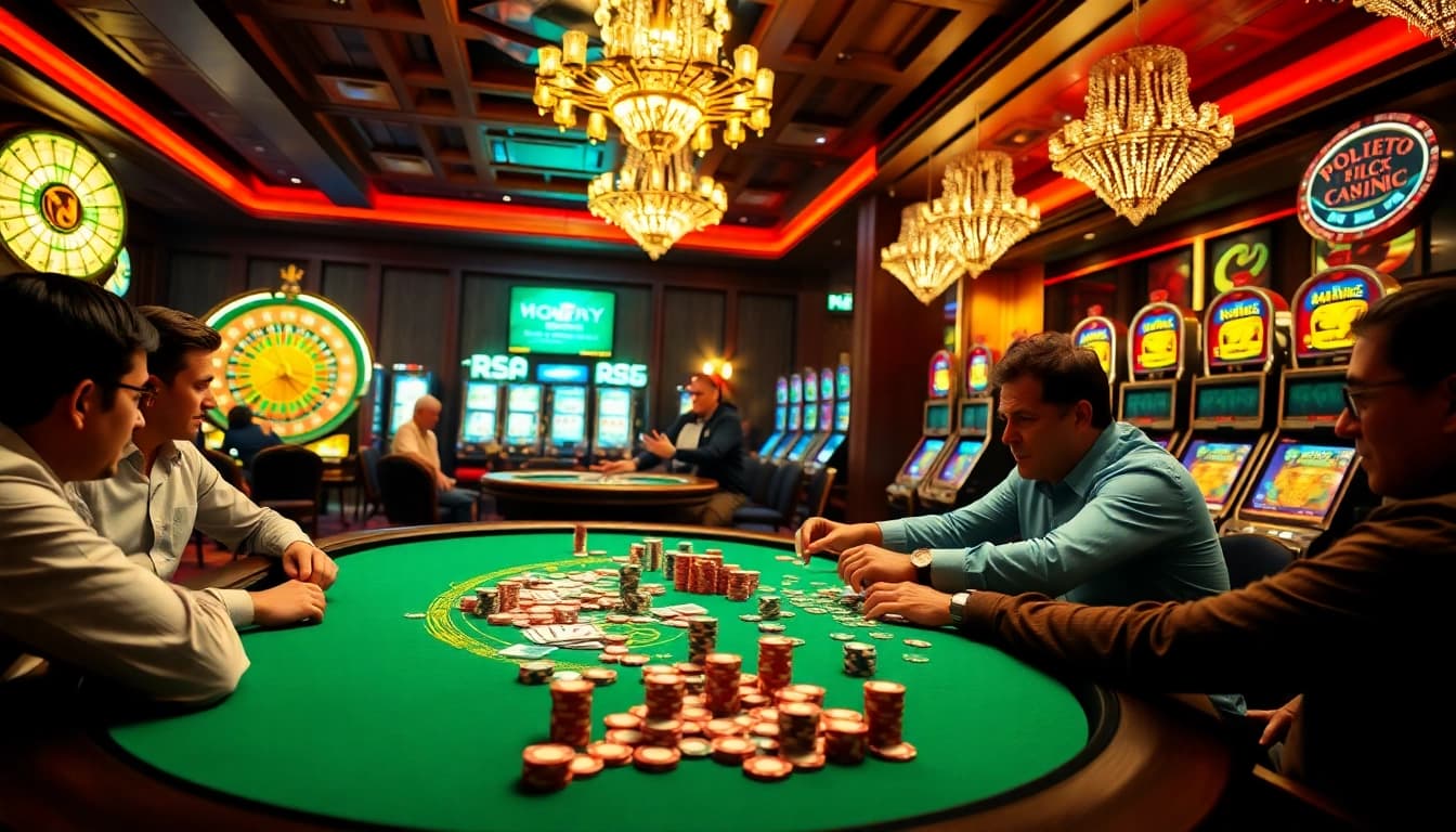 Experience the excitement of kinggaruda138 at a vibrant casino table with players in action.