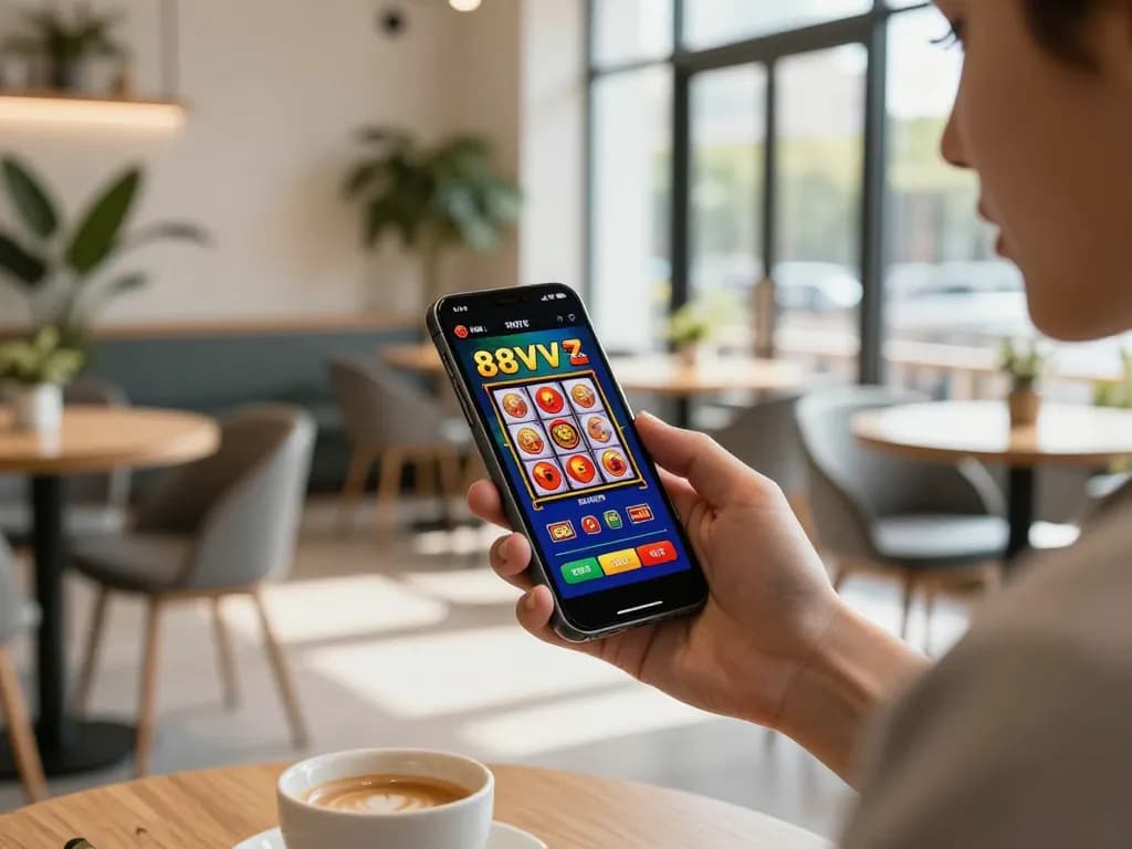 Mobile gaming action on the 88VV app, showcasing thrilling gameplay and vibrant graphics.