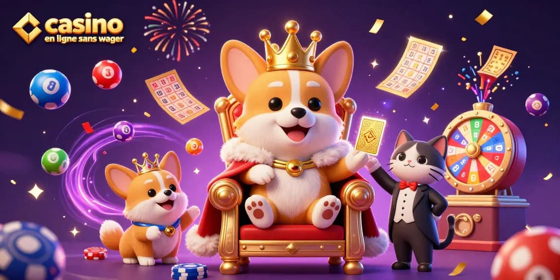 Vivez l'excitation du casino en ligne sans wager avec des bonus vibrants sans mise et des personnages ludiques.