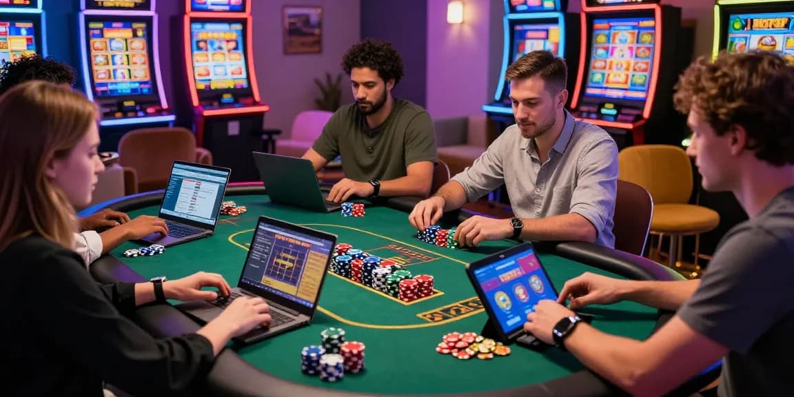 Experience euf.co.uk with players enjoying online credit card casinos in a vibrant gaming atmosphere.