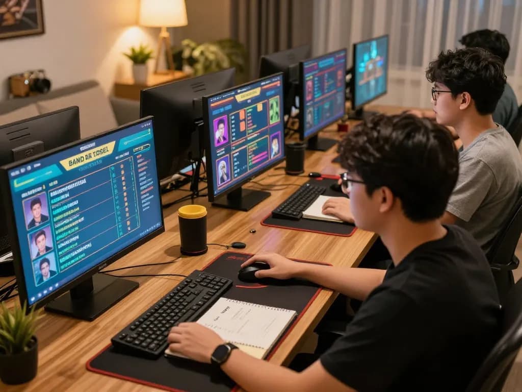 Strategizing bandar togel bets while enjoying an online gaming session.