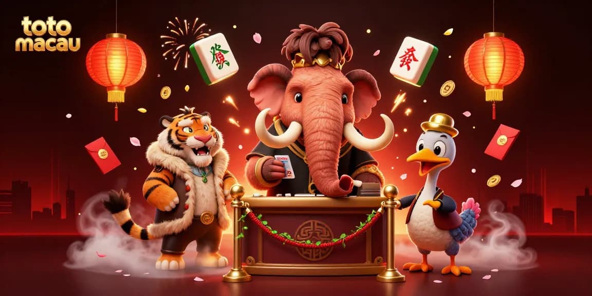 Experience the excitement of toto macau with a dynamic illustration of engaging characters in a casino setting.