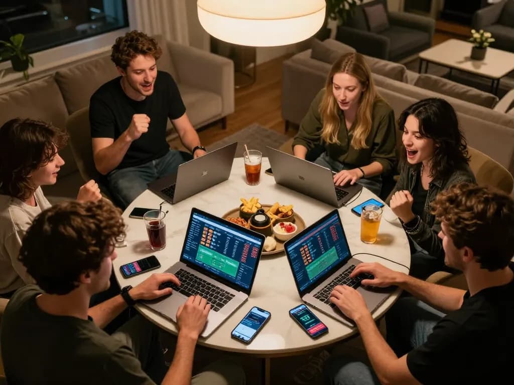 Fun88 sports betting in action with friends eagerly placing bets and enjoying the atmosphere