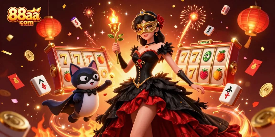 Engage in spirited gameplay at 88aa com with vibrant slots and rewards in captivating 3D illustration.