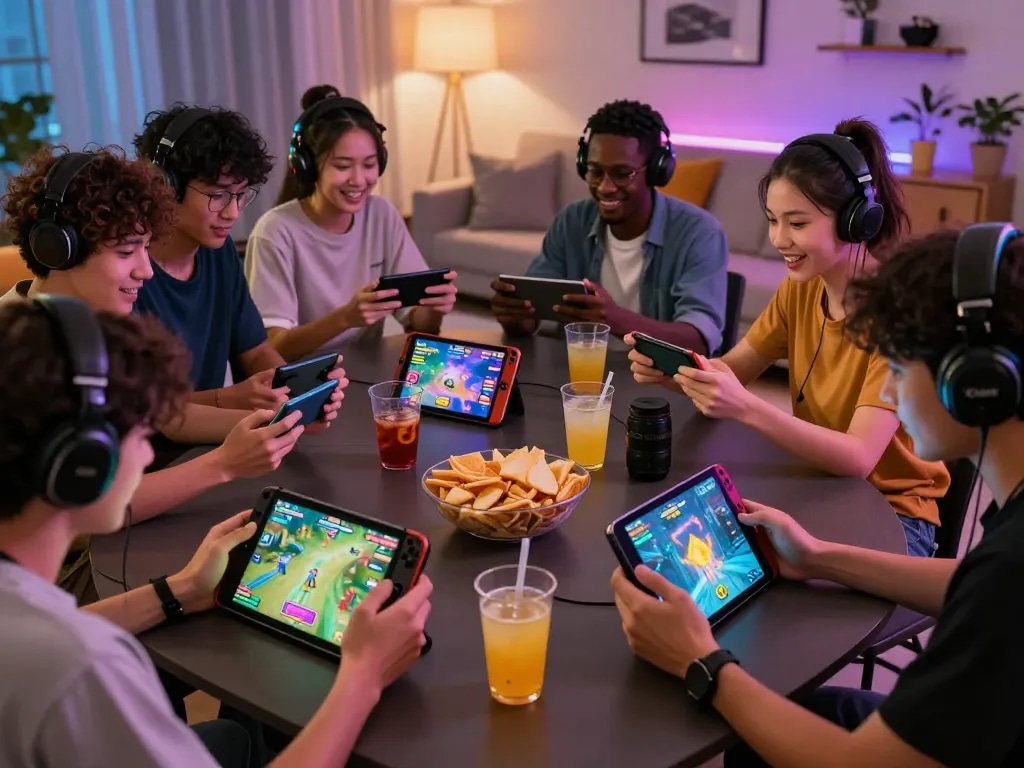 Tải Go 88 - Players engaged in a vibrant gaming session with exciting visuals and social camaraderie.