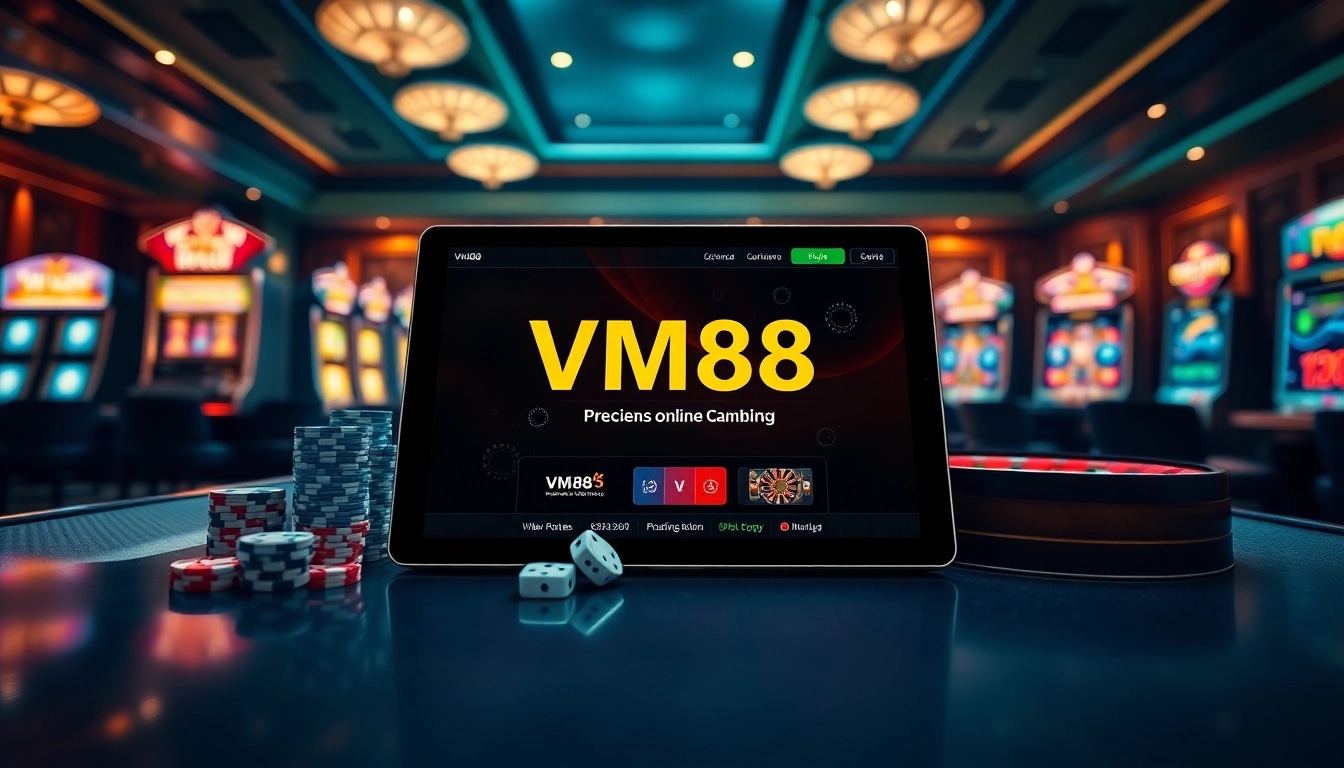 VM88 online casino interface engaging users with strategic poker chip placement and live roulette action