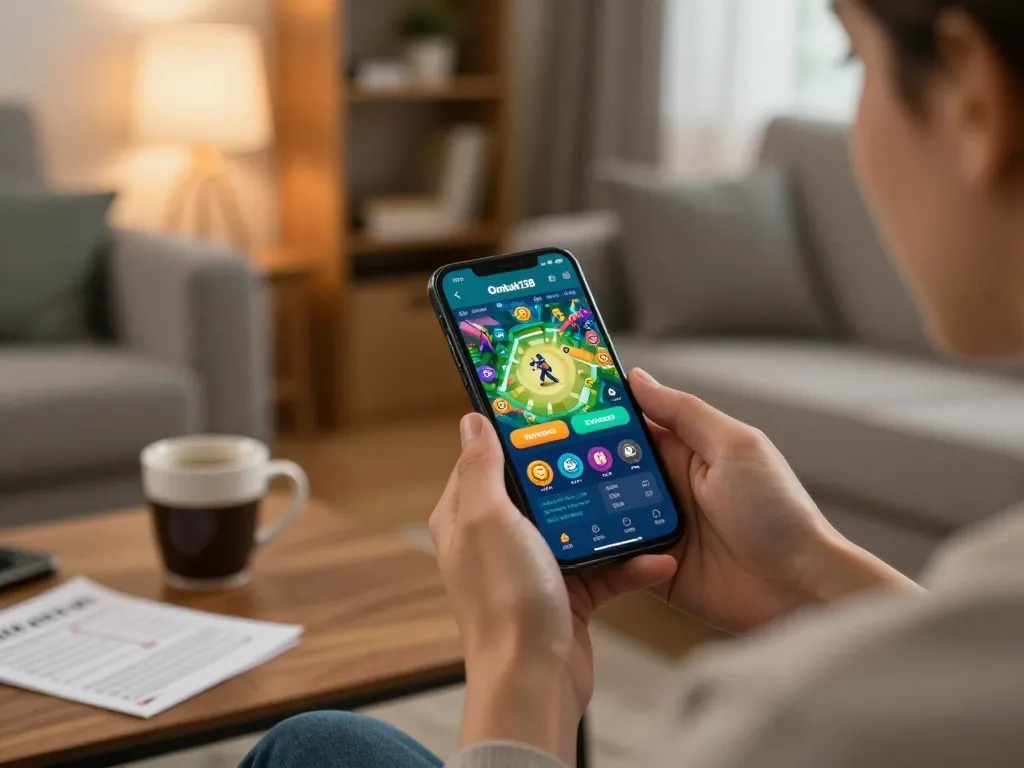 Berkolaborasi dengan aplikasi Ombak138 di smartphone sambil menikmati kenyamanan di rumah.