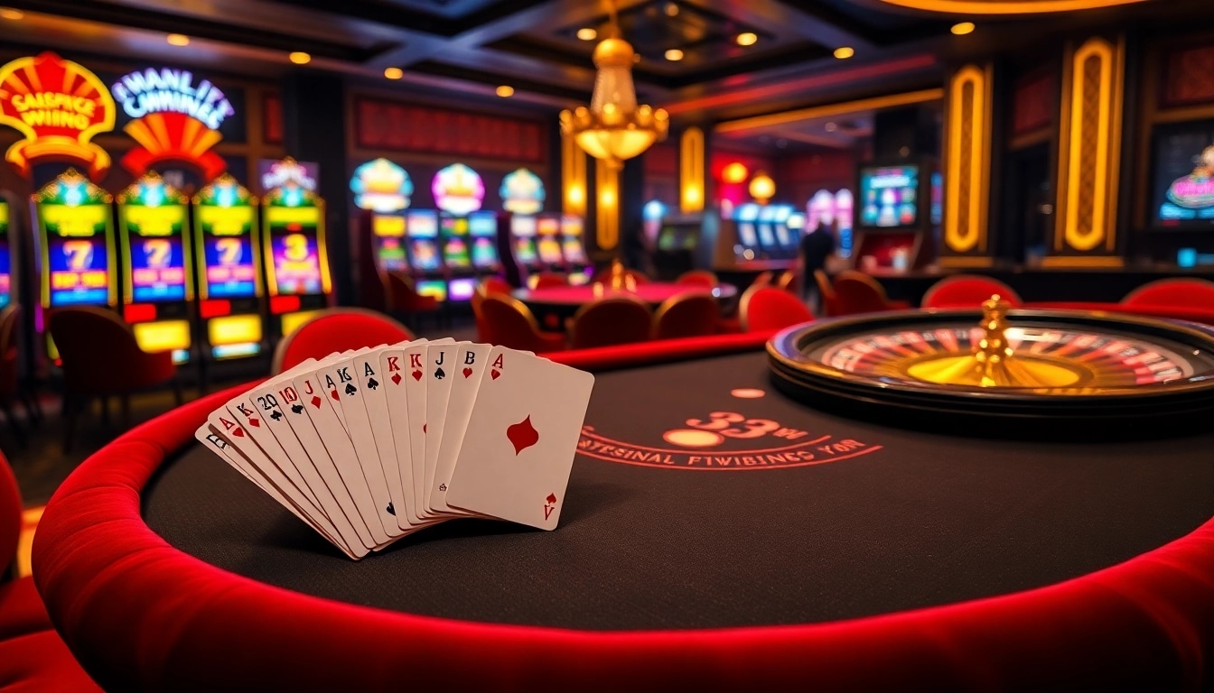 Rasakan permainan yang mendebarkan di 33win68 dengan visual meja kasino yang menarik dan mesin slot yang dinamis.