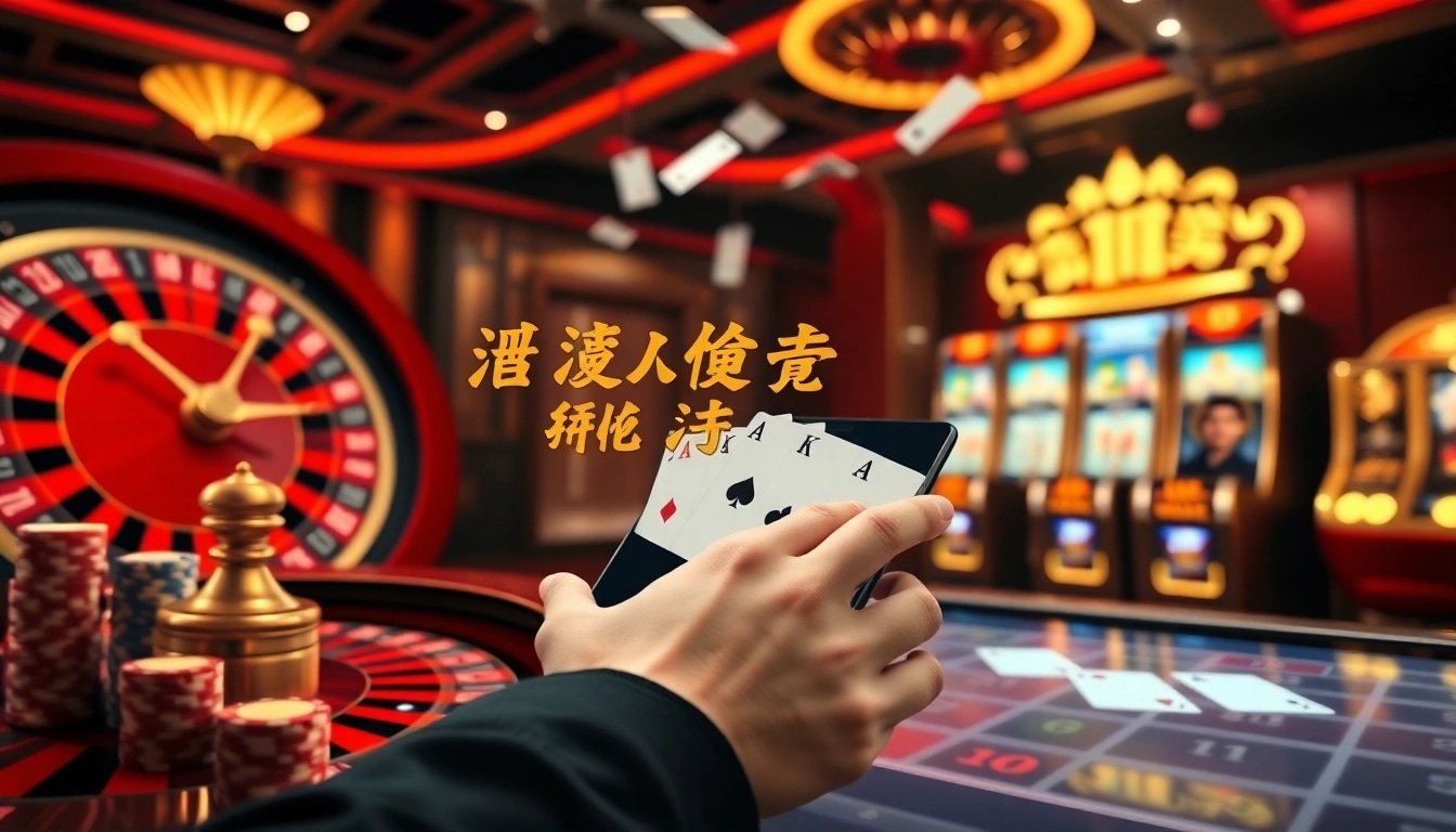 Player placing strategic bets on live casino interface at Nhà cái uy tín hàng đầu châu Á platform with poker chips and roulette