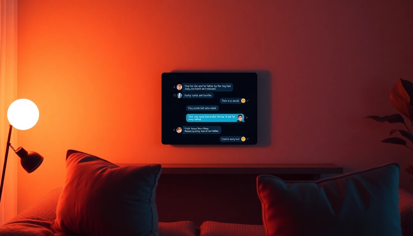 Engaging chat interface showcasing ai chat porn interactions in a modern, intimate atmosphere.