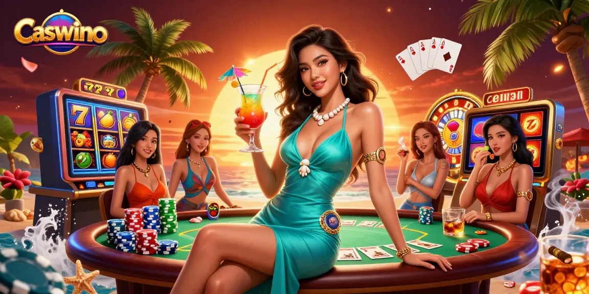 Experience thrilling slots and poker action at Caswino casino with vibrant gameplay elements.