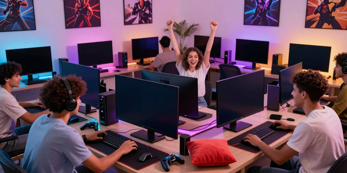 Friends enjoying a gaming session playing akunjp games in a vibrant living room.