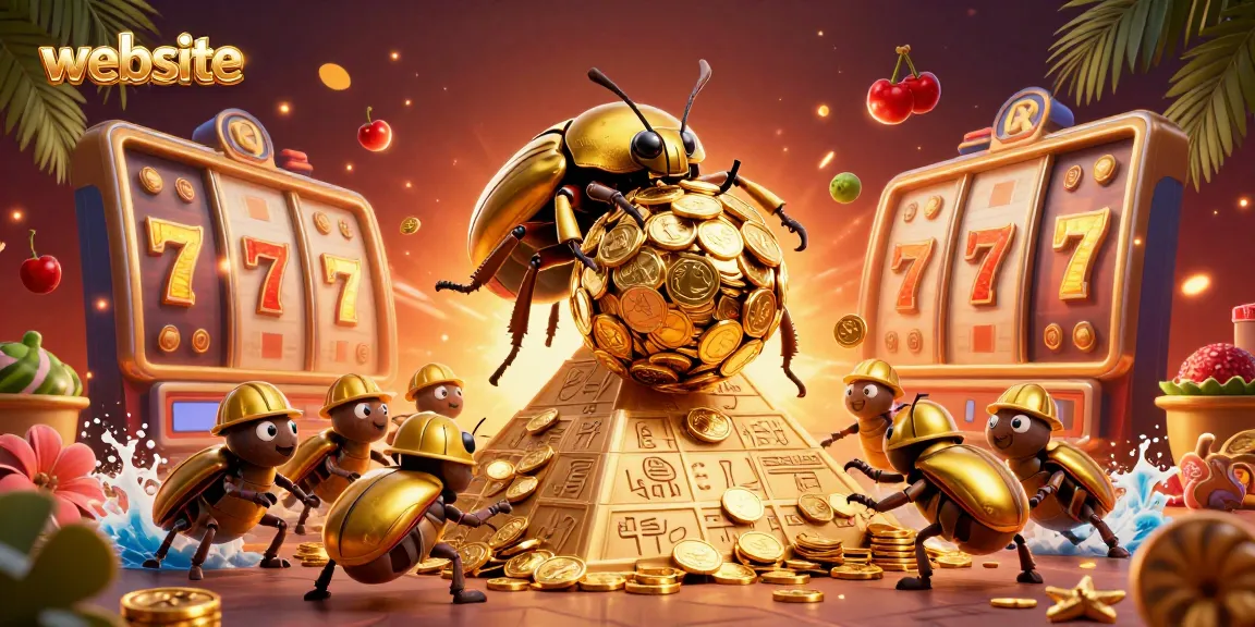 Karakter penggulung uang emas dan simbol kasino menggairahkan pengalaman situs perjudian slot.