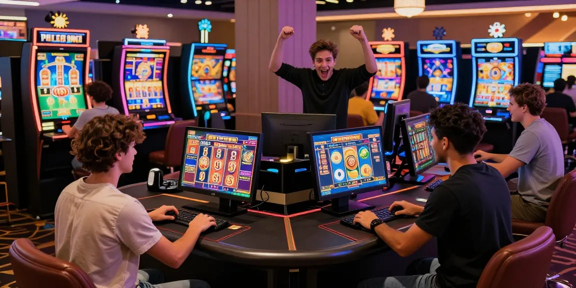 Excited players engaging with cocomaya bonus buy slots in a vibrant casino setting.
