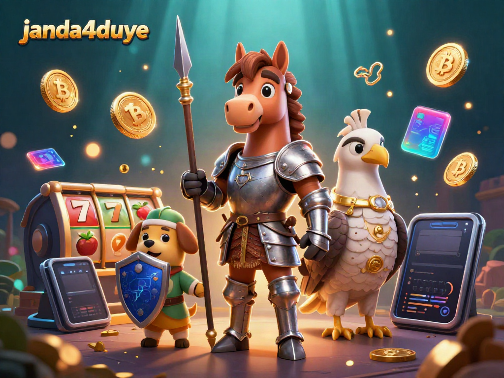 JANDA4DUYE merasakan sensasi baru dalam permainan slot dengan karakter lucu bersiap untuk bertempur.