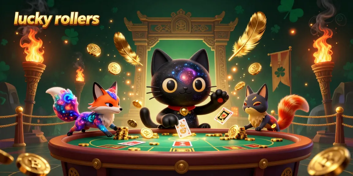 Experience the thrill of lucky rollers at a cosmic casino with captivating characters and vivid elements.