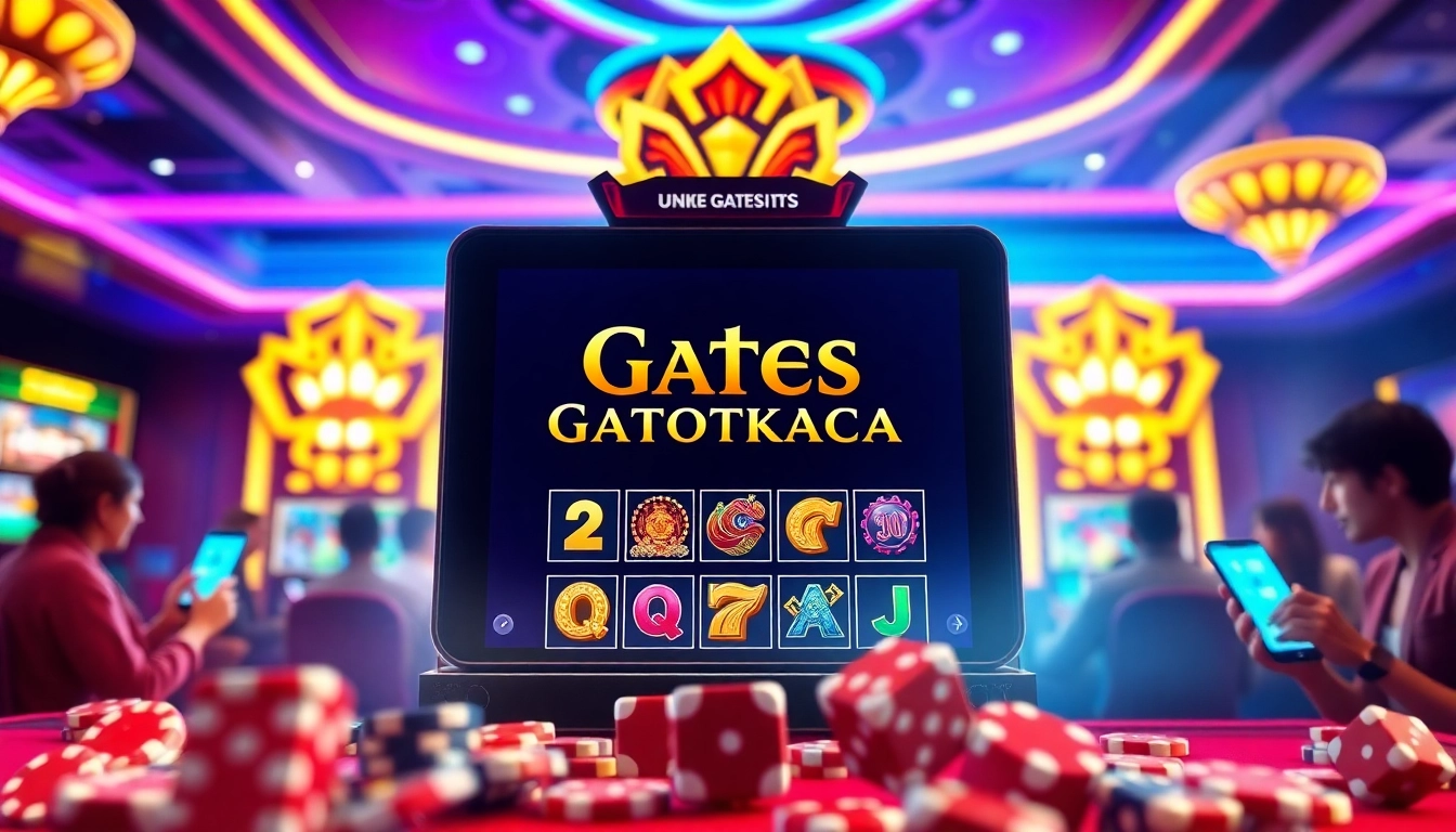 Players engaging in online gambling while enjoying the gates of gatotkaca slot game on their devices.