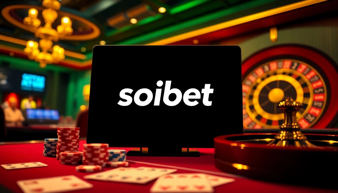 Enjoying a thrilling เว็บตรง soibet online casino experience with poker chips and cards.