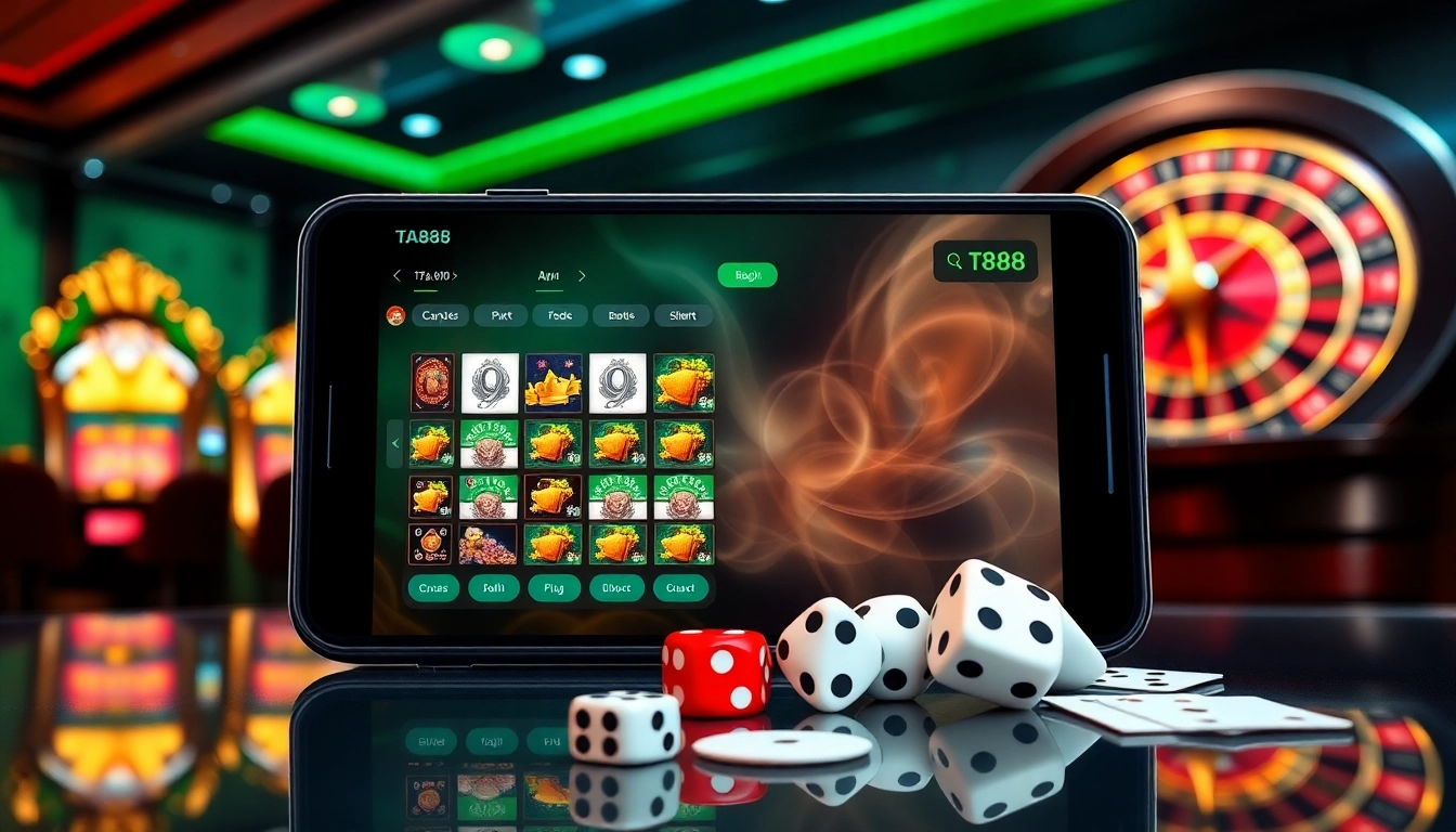 Experience the thrill of online gambling with the TA88 app, featuring luxurious casino elements and engaging gameplay.
